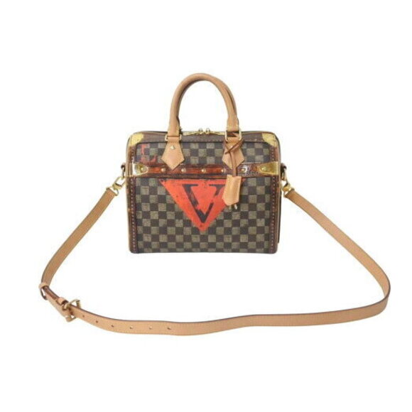 Louis Vuitton Transformed Speedy Bandouliere Handbag Brown Black